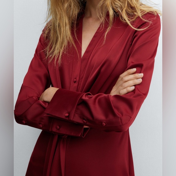 Mango Satin Jumpsuit NWT - Picture 2 of 7